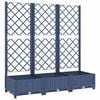 vidaXL Jardinieră de grădină cu spalier,albastru gri,120x40x121,5 cm, PP