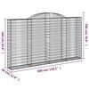 vidaXL Coșuri gabion arcuite 4 buc. 300x30x160/180 cm, fier galvanizat