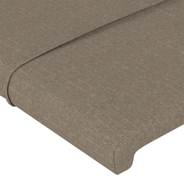 vidaXL Tăblie de pat, gri taupe, 100x5x78/88 cm, textil