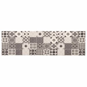 vidaXL Covor de bucătărie mozaic gri 150 x 45 cm 100% Poliamidă