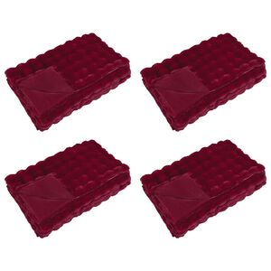 vidaXL Pătură antiderapantă din sintetică de iepure Olite 4 buc.