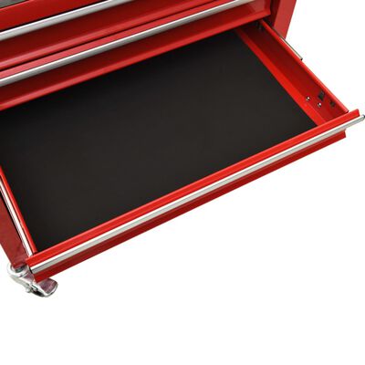 vidaXL Cărucior de scule cu 4 sertare, roșu, oțel