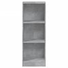 vidaXL Bibliotecă cu 3 rafturi, gri beton, 40x24x109 cm, lemn compozit