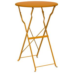 vidaXL Masă de bistro Muștar &Oslash; 50 x 71 cm Oțel acoperit cu pulbere