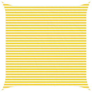 vidaXL P&acirc;nză de umbră Galben și alb 4,5 x 4,5 m 100% poliester Oxford
