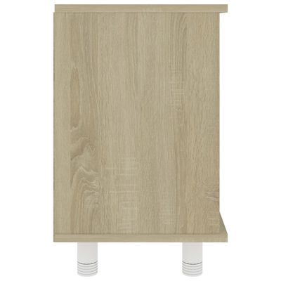 vidaXL Dulap de baie, alb&stejar sonoma, 60x32x53,5 cm, lemn prelucrat