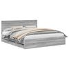 vidaXL Cadru de pat cu sertar Gri Sonoma 180 x 200 cm Lemn Ingineresc