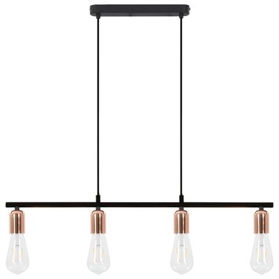 vidaXL Lampă de tavan, negru și arămiu, 80 cm, E27