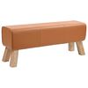 vidaXL bancă 110 x 30 x 45 cm Piele Naturală Maro