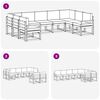 vidaXL Set de canapele de exterior 9 pcs Gri natural și deschis