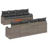 vidaXL Set de canapele pentru grădină cu pernă 9 pcs Gri poliratan