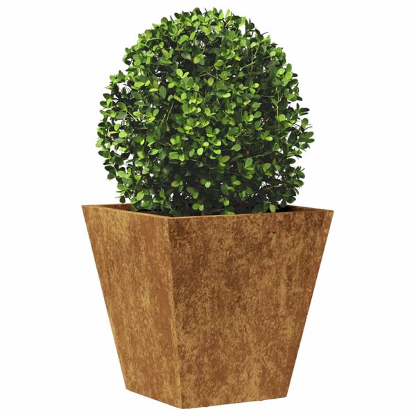 vidaXL Jardinier de grădină 30x30x30 cm Oțel rezistent la intemperii