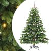 vidaXL Brad de Crăciun artificial cu 150 LED Verde 150 cm PE și PVC