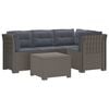 vidaXL Sofa de Grădină 4-Locuri cu Perne Aspect Ratan PP Gri deschis