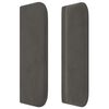 vidaXL Tăblie de pat cu aripioare gri &icirc;nchis 203x16x78/88 cm catifea