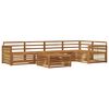 vidaXL Set de canapele de exterior 6 buc. natural Lemn Solid de Acacia