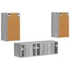 vidaXL Set Dulap pentru Televizor Montat pe Perete 4 pcs Gri Sonoma