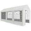 vidaXL Cort de petrecere, alb, 2 x 5 m, PE
