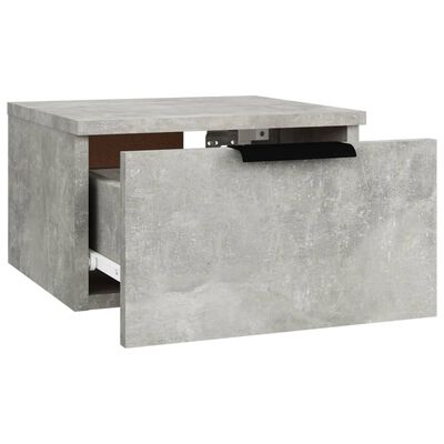 vidaXL Noptieră de perete, gri beton, 34x30x20 cm