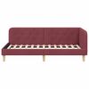 vidaXL Cadru de pat colțar cu headboard Roșu Vin 90 x 190 cm țesătură