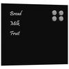 vidaXL Tablă magnetică de perete, negru, 60x50 cm, sticlă securizată