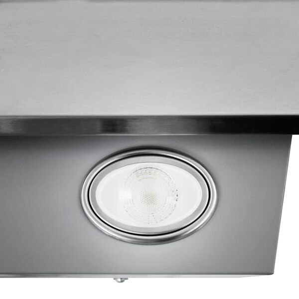 vidaXL Hotă RGB cu LED, 60 cm, oțel inoxidabil și sticlă securizată