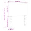 vidaXL Tăblie cap cu headboard Gri Sonoma 75 cm Lemn compozit