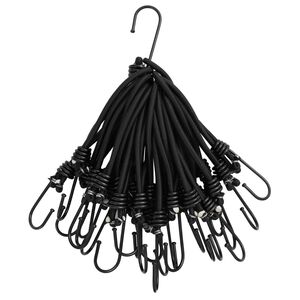 vidaXL Funie elastică cu c&acirc;rlige, 25 buc., 17 cm