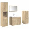 vidaXL Set mobilier de baie, 5 piese, stejar sonoma, lemn prelucrat