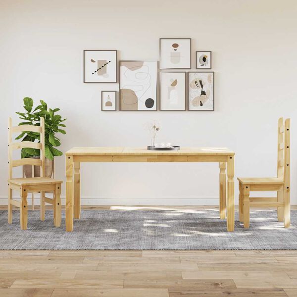 vidaXL Set de sufragerie din 3 piese &bdquo;Panama&rdquo; din lemn masiv de pin