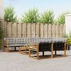 vidaXL Set de canapele de exterior 9 pcs Gri natural și deschis