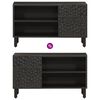 vidaXL Comodă TV, negru, 80x31x46 cm, lemn masiv de mango