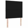 vidaXL Tăblie LED cu headboard Negru 100 cm Piele artificială