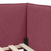 vidaXL Cadru de pat colțar cu headboard bordo 80 x 200 cm țesătură