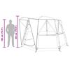 vidaXL Tent Cabină cu acoperiș Verde și alb 320 x 320 x 203 cm