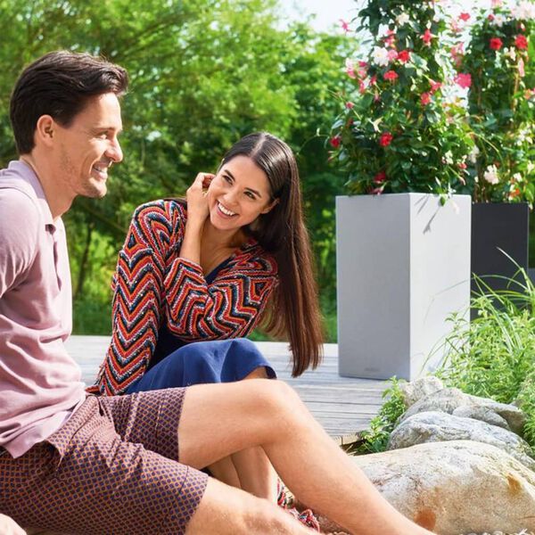 LECHUZA Jardinieră &bdquo;CANTO Stone 40 High ALL-IN-ONE&rdquo;, gri piatră