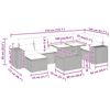 vidaXL Set canapele de grădină, 8 piese, cu perne, bej, poliratan