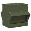 vidaXL Feeder pentru pui Verde măsliniu 40,5 x 45 x 41 cm