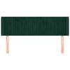 vidaXL Tăblie de pat cu aripioare verde &icirc;nchis 147x16x78/88 cm catifea