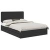 vidaXL Pat cu storage cu headboard Negru 140 x 190 cm Lemn compozit