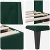 vidaXL Cadru de pat cu headboard Verde &icirc;nchis 80 x 200 cm Catifea