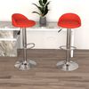 vidaXL Scaune de bar, 2 buc., roșu, piele ecologică