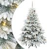 vidaXL Brad de Crăciun artificial cu 150 LED Alb 150 cm PE și PVC