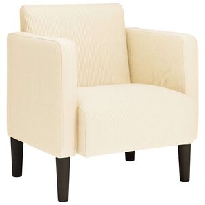 vidaXL Canapea scaun cu cotiere crem 54 cm țesătură velur