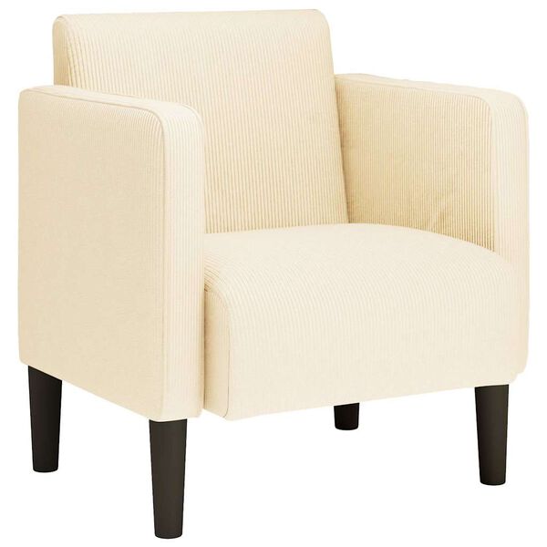 vidaXL Canapea scaun cu cotiere crem 54 cm țesătură velur