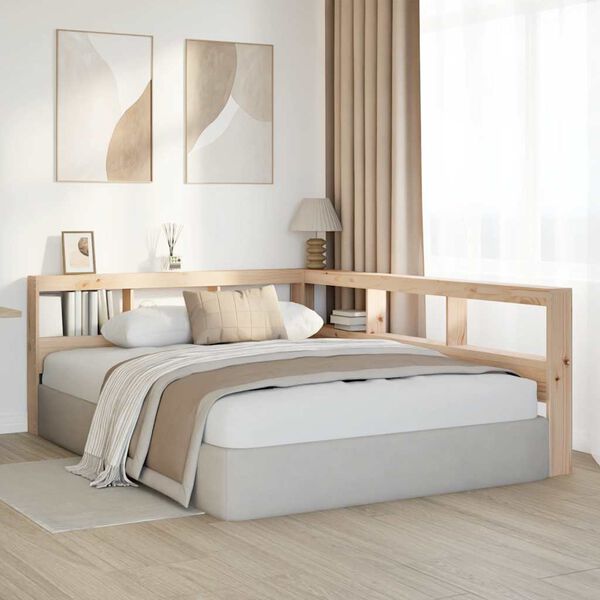 vidaXL Bibliotecă tăblie &icirc;n formă de L, 150 cm, lemn masiv de pin