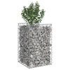 vidaXL Pat ridicat din gabion Argintiu 50 x 50 x 80 cm Oțel Galvanizat
