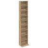 vidaXL Dulap pentru CD-uri Stejar Artizanal 33 x 23,5 x 175 cm