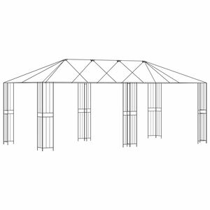vidaXL Cadru de foișor fără țesătură de foișor 6 x 3 m Negru Oțel