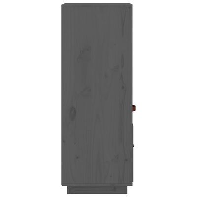 vidaXL Dulap înalt, gri, 34x40x108,5 cm, lemn masiv de pin